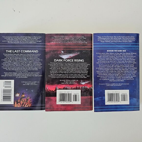 Star Wars Trilogy Heir to the Empire, Dark Force Rising, The Last Command Book - Picture 4 of 5